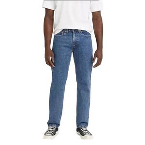 Levi's 505 Red Tab‎ Medium Stone Wash Straight Leg Classic Denim Jeans 36x32